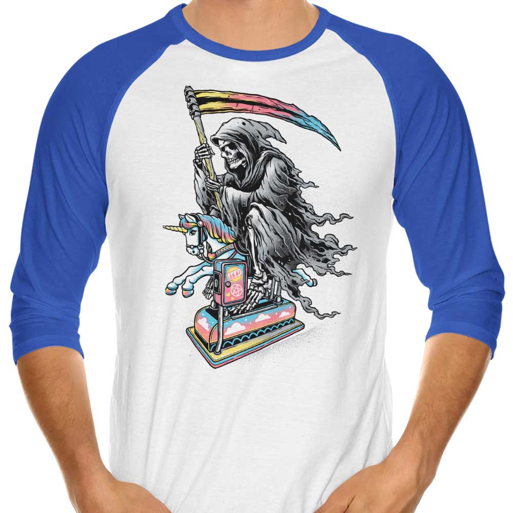 Death Enjoying Life - 3/4 Sleeve Raglan T-Shirt Hoodie, Sweatshirt | CiraTrend.com (Image 3)