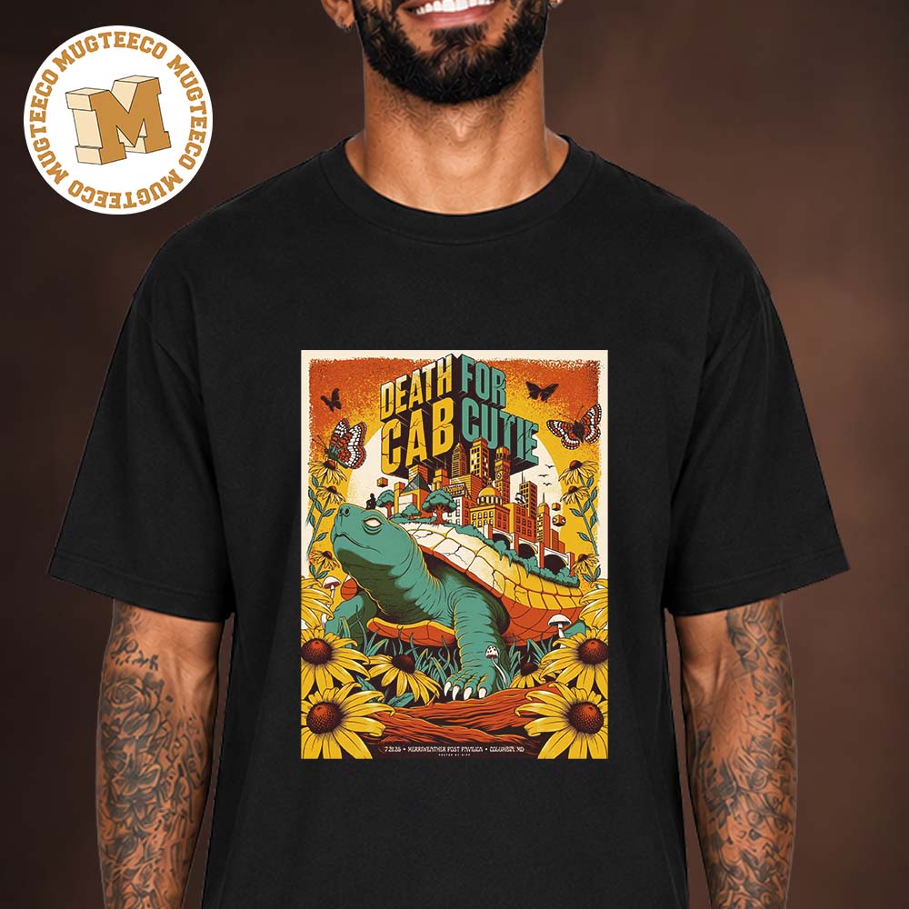 Death For Cab Cutie Columbia MD 2026 Event Poster At Merriweather Post Pavilion On July 21 2026 Unisex T Shirt