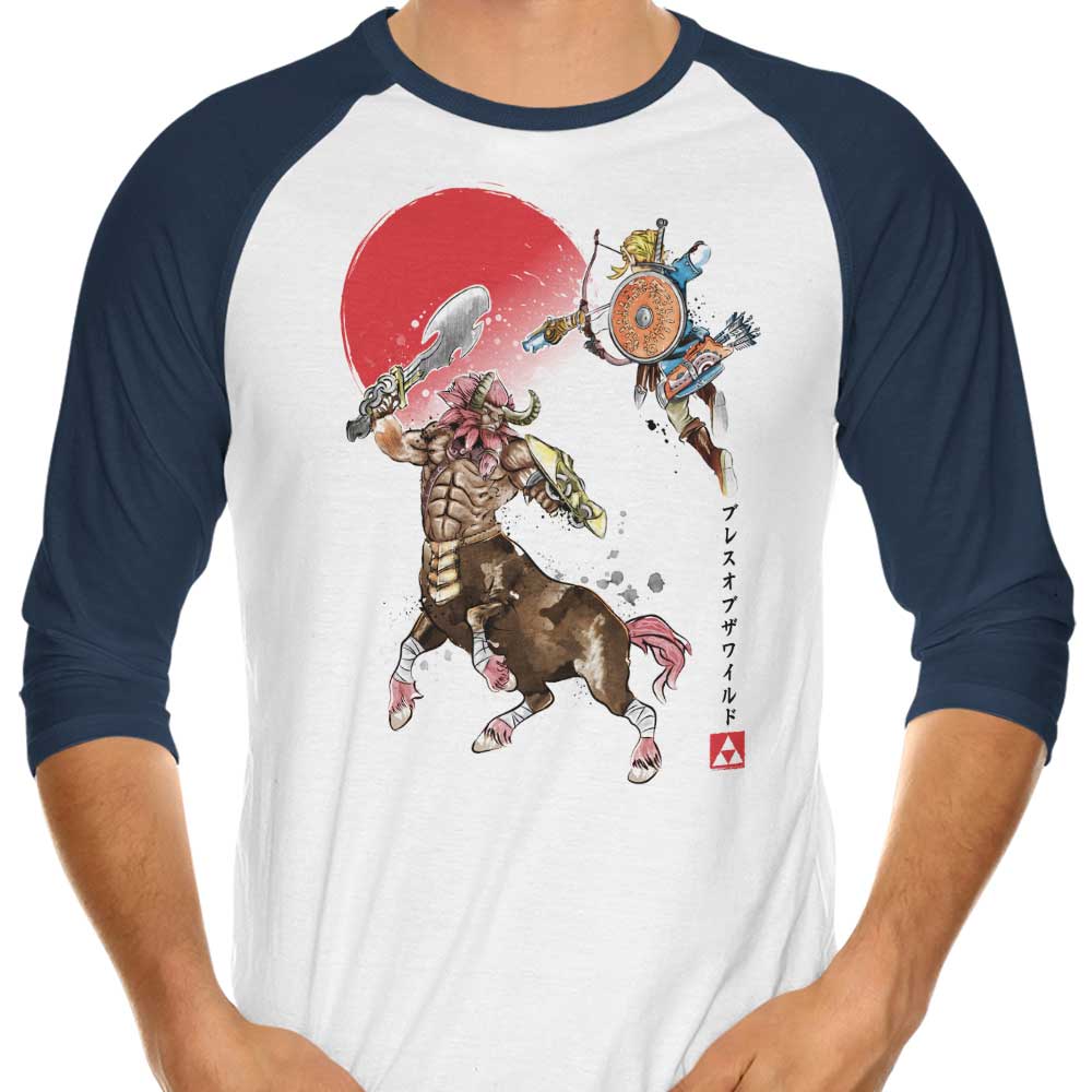 Death Mountain Watercolor - 3/4 Sleeve Raglan T-Shirt Hoodie, Sweatshirt | CiraTrend.com (Image 4)