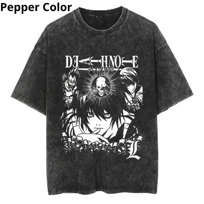 Death Note Complex L Vintage T-Shirt, Death Note Shirt, Anime Shirt, Graphic Tee, T-shirt For Men Top Menswear Womenswear...