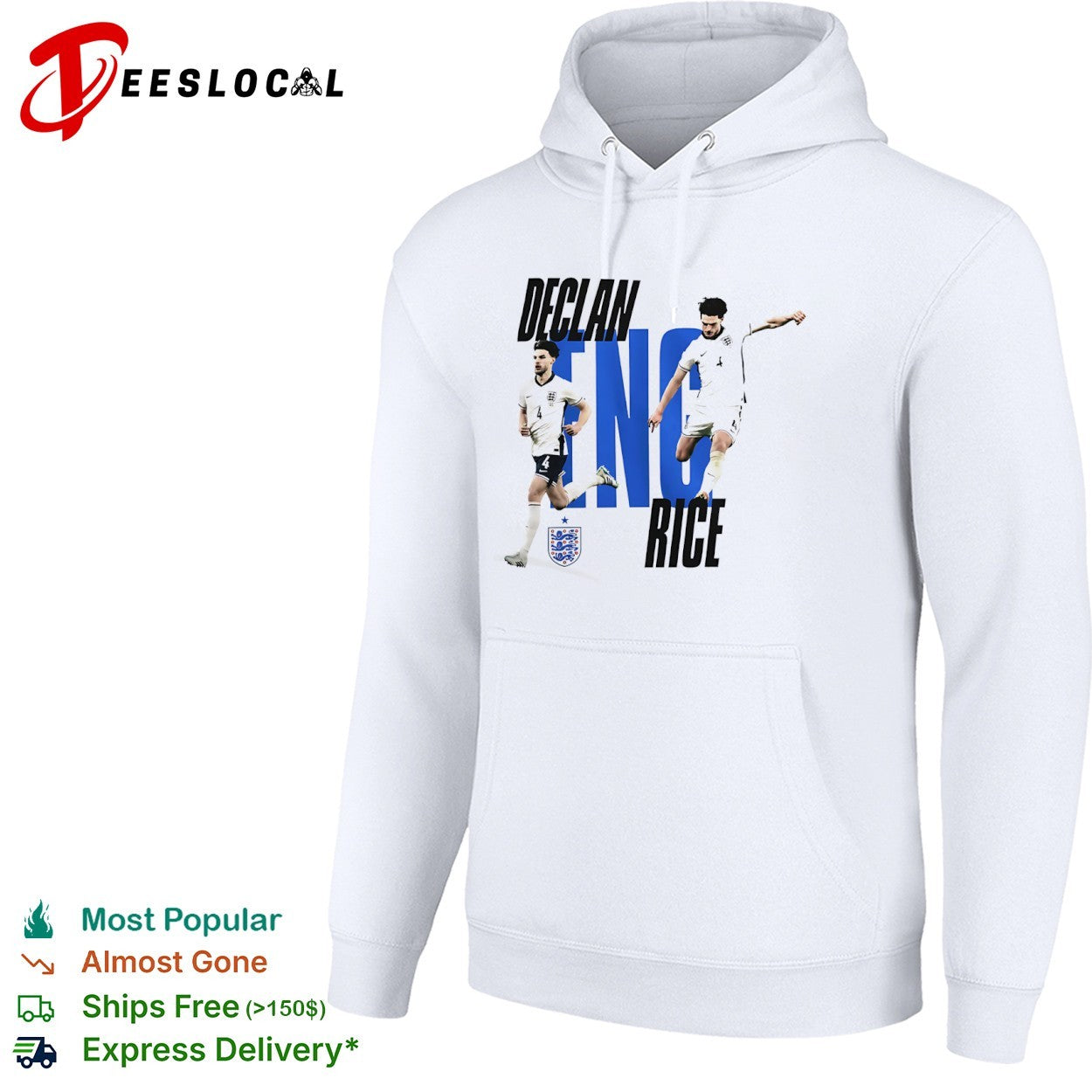 Declan Rice England national football team player action shirt