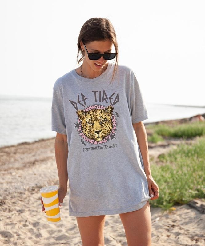 Def Tired T-Shirt, Def Leppard Sweatshirt, Coffee Lover, Retro, Western, Graphic Tee, Funny Women's Tee, Oversized Tee,...
