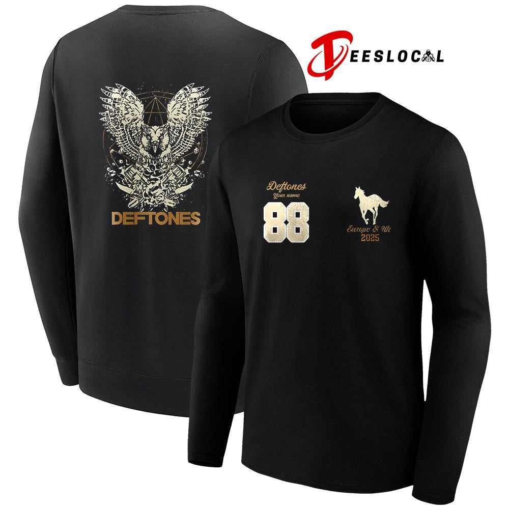 Deftone EU and UK tour 2026 owl shirt