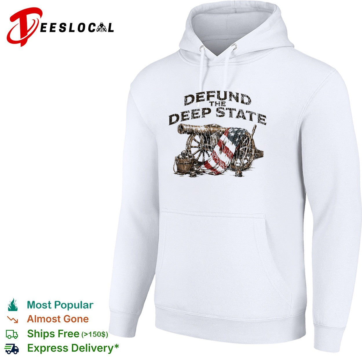 Defund the Deep State American Cannon and Flag shirt
