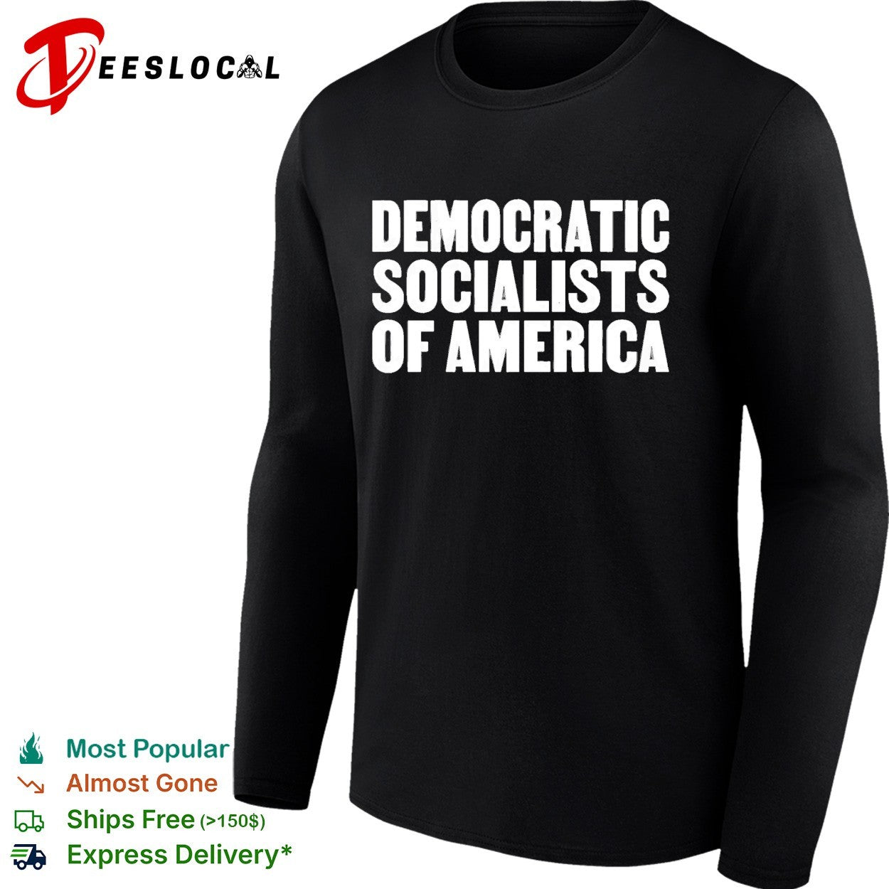 Democratic Socialists of America wordmark shirt