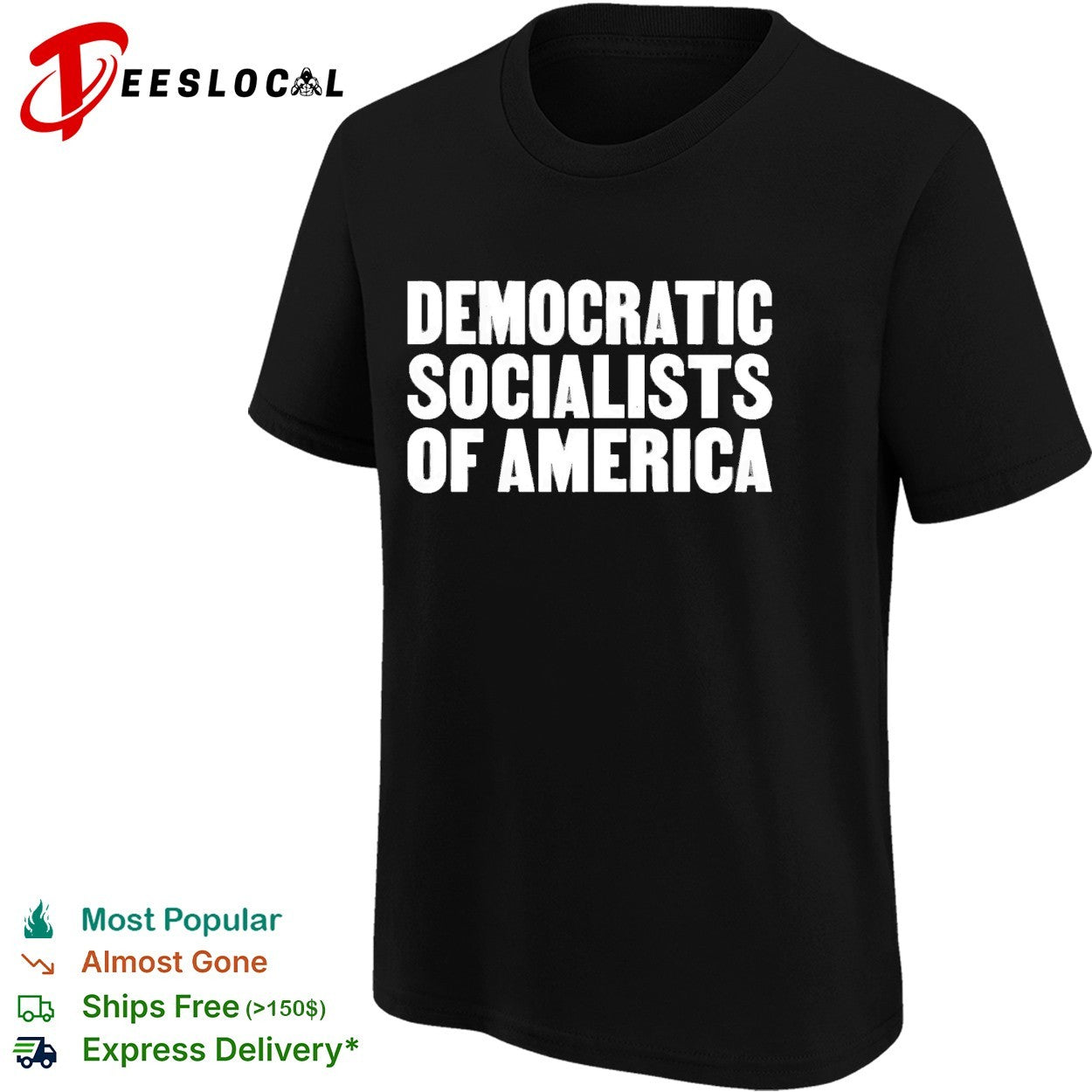 Democratic Socialists of America wordmark shirt