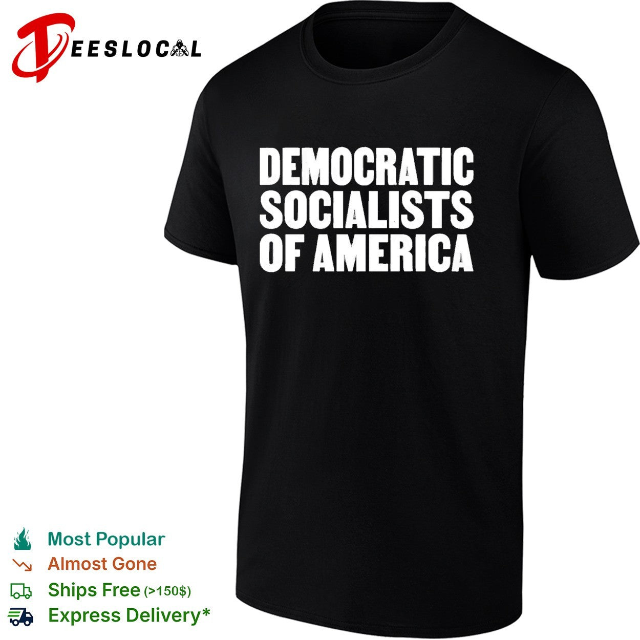 Democratic Socialists of America wordmark shirt
