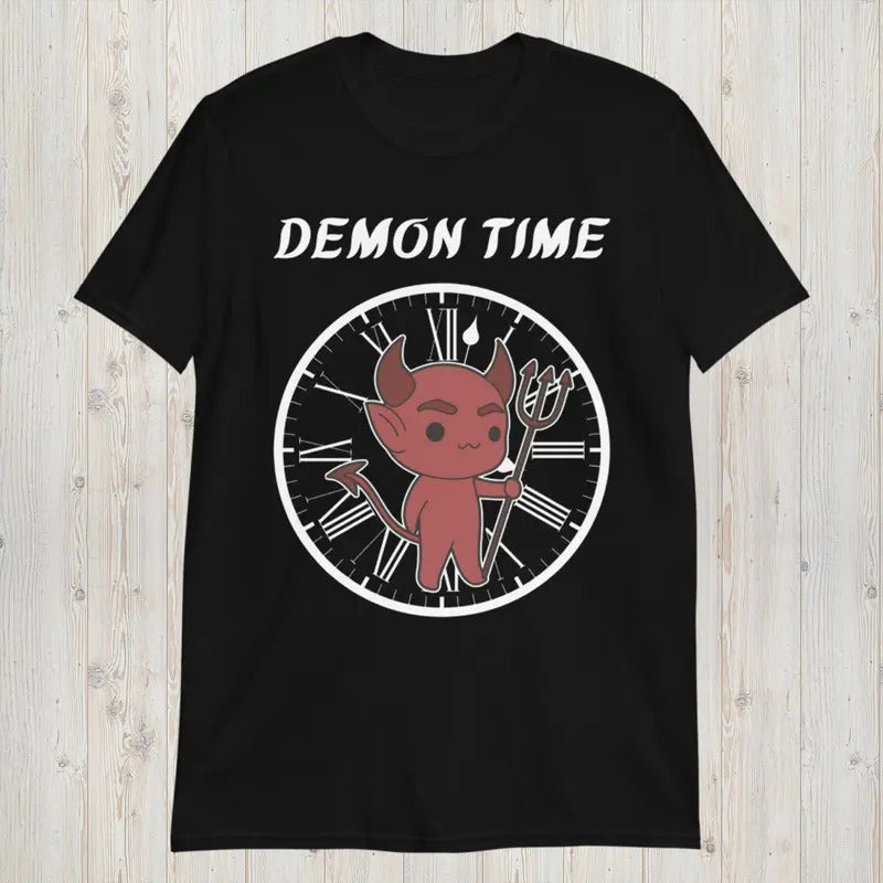 Demon Time T-shirt Devil Emoji Tee Short-sleeve Unisex Hoodie, Sweatshirt | CiraTrend.com