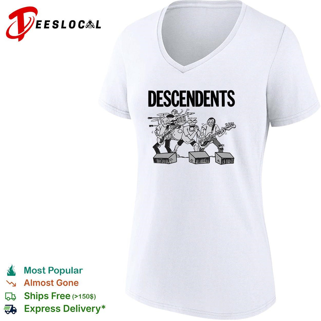 Descendents band playing instruments illustration shirt