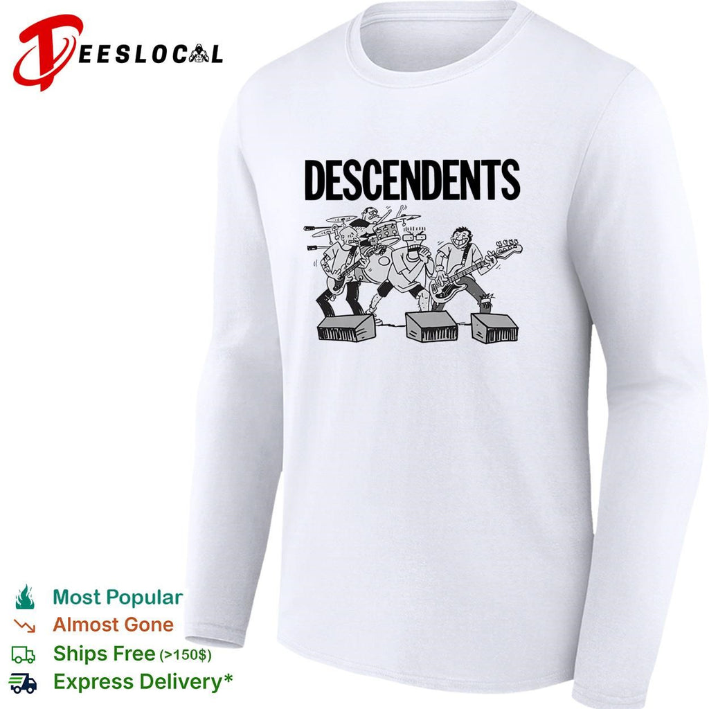 Descendents band playing instruments illustration shirt
