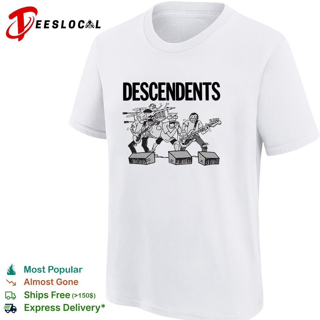 Descendents band playing instruments illustration shirt