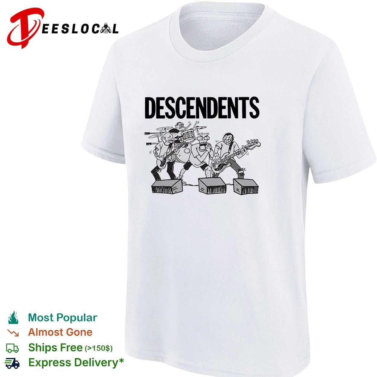 Descendents band playing instruments illustration shirt