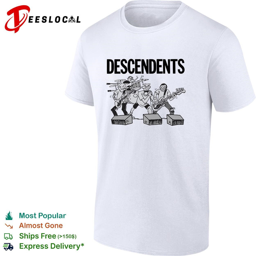 Descendents band playing instruments illustration shirt