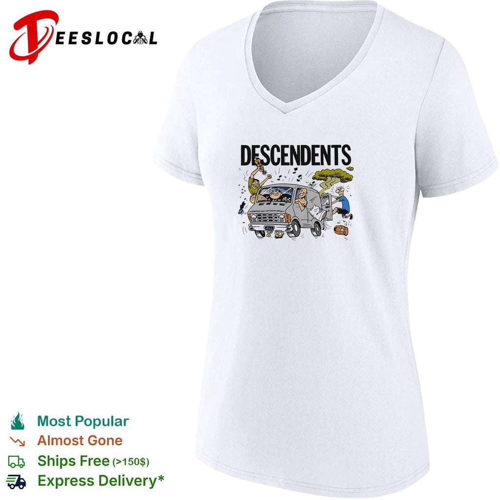 Descendents tie dye band van illustration shirt