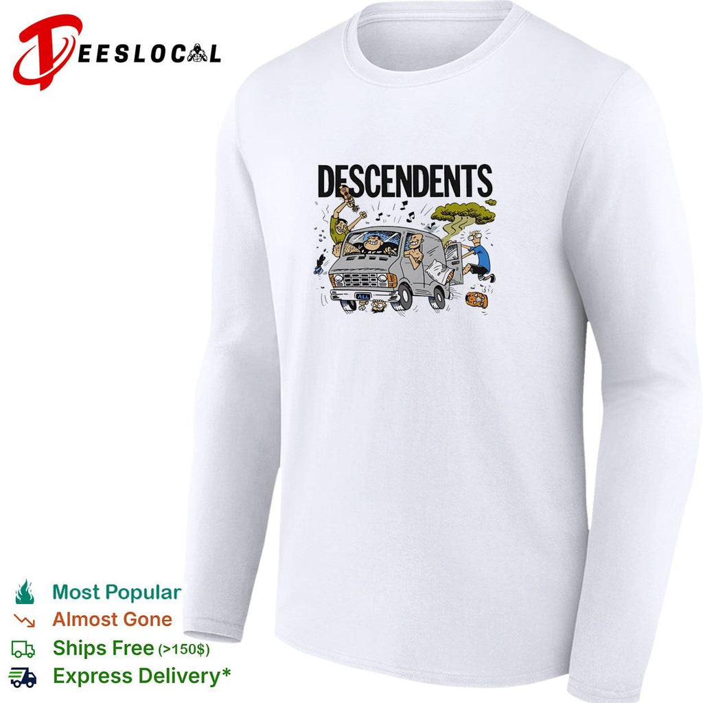 Descendents tie dye band van illustration shirt