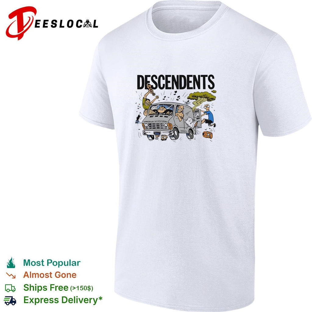 Descendents tie dye band van illustration shirt