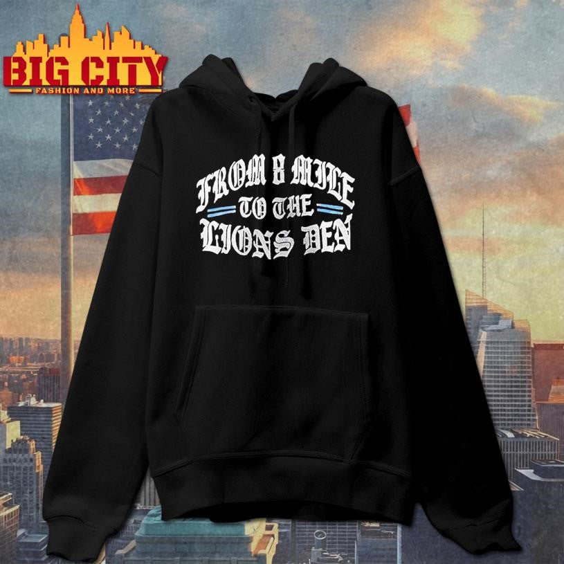 Detroit Lions X Eminem From 8 Mile To The Lions Den Helmet Shirt