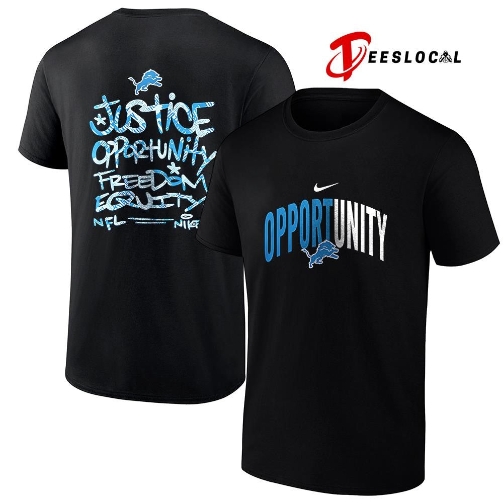 Detroit Lions justice opportunity freedom equity shirt