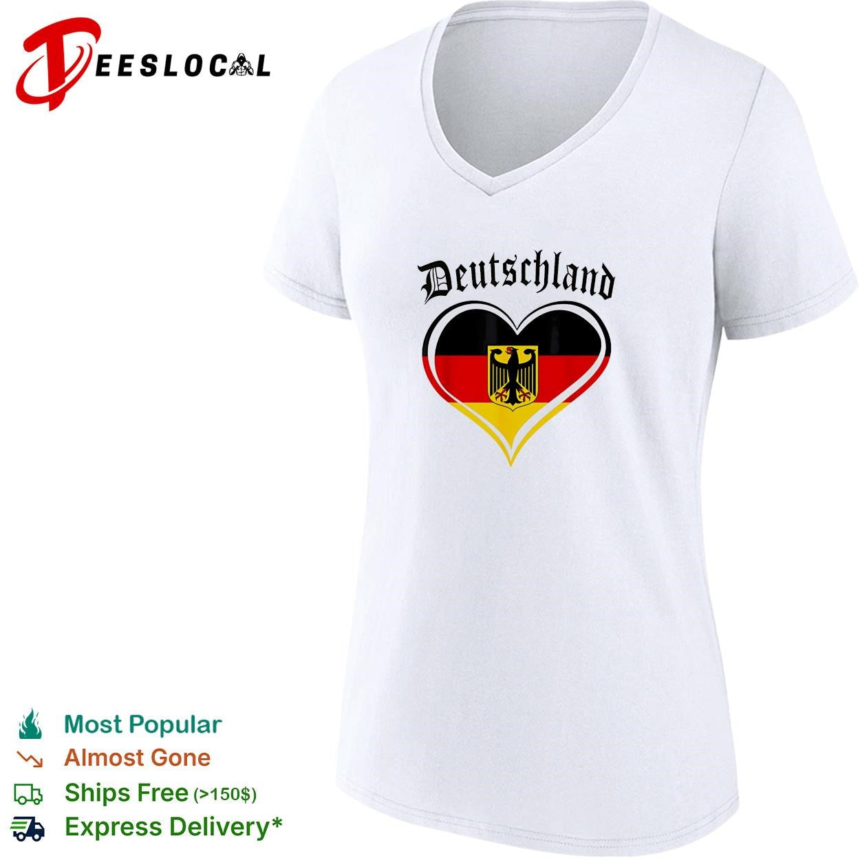 Deutschland heart eagle shirt