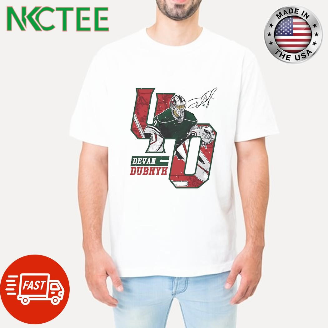Devan Dubnyk 40 graphic signature shirt