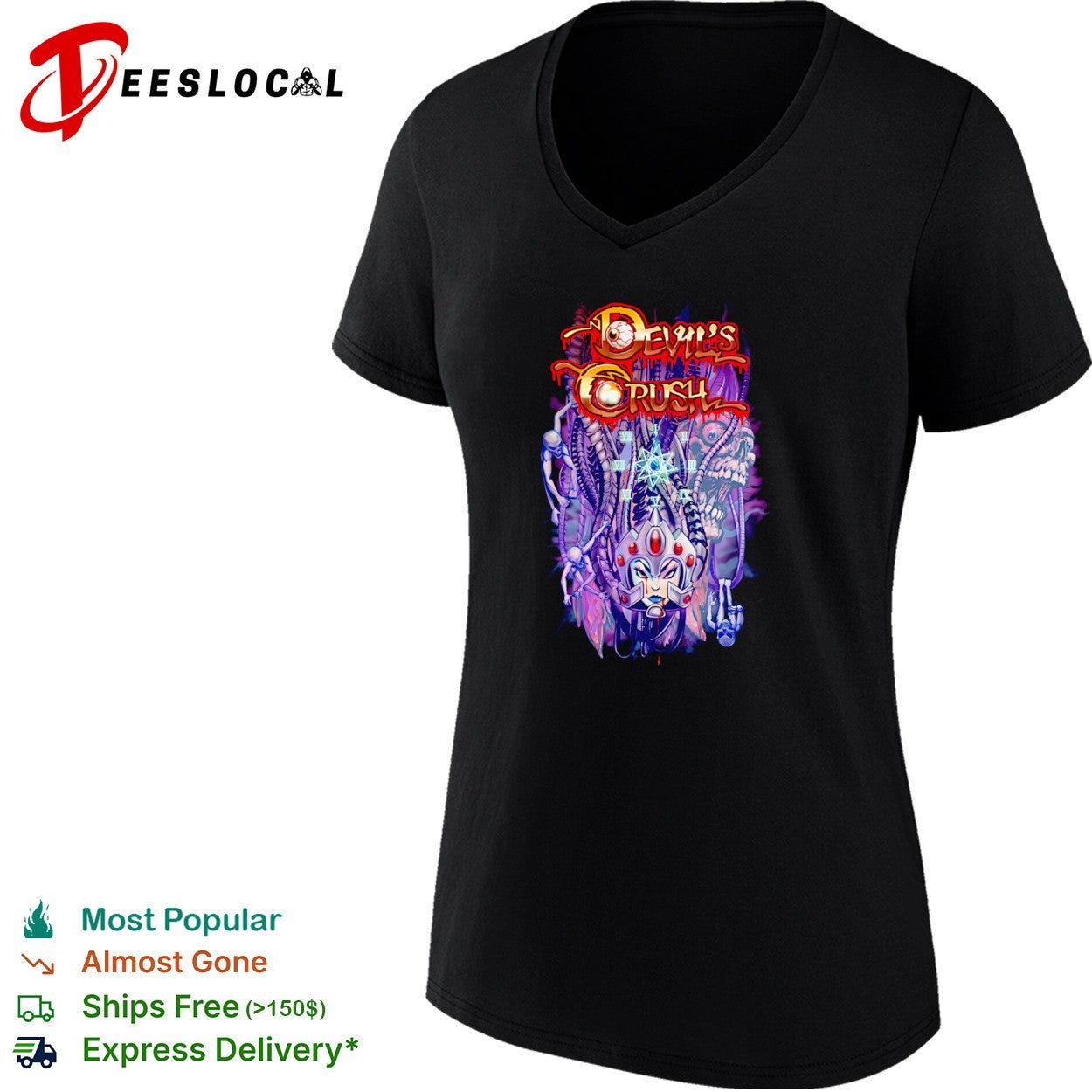 Devils Crush alien skull shirt