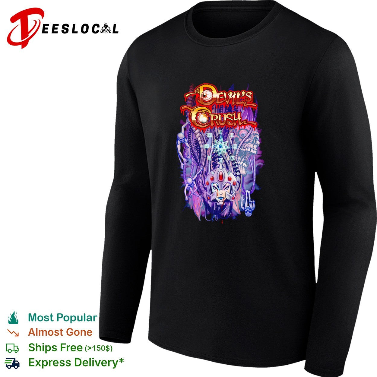 Devils Crush alien skull shirt