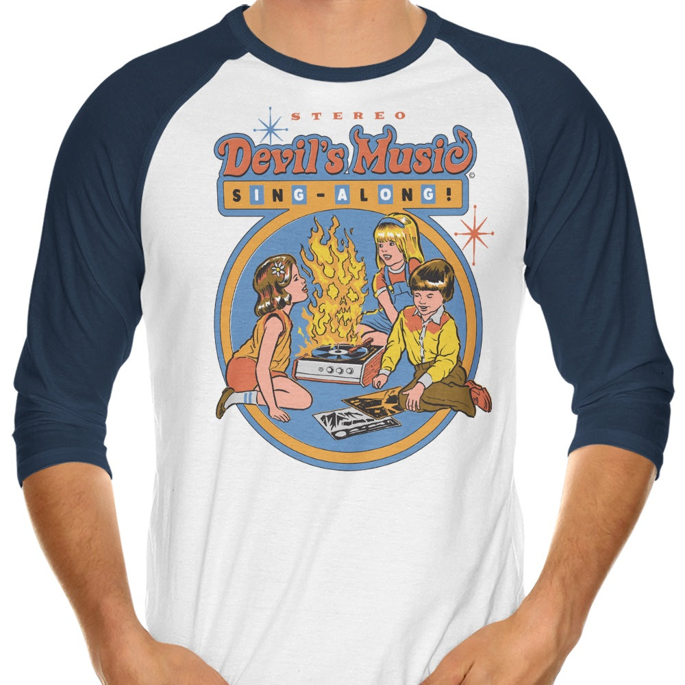 Devil's Music Sing-Along - 3/4 Sleeve Raglan T-Shirt Hoodie, Sweatshirt | CiraTrend.com (Image 3)