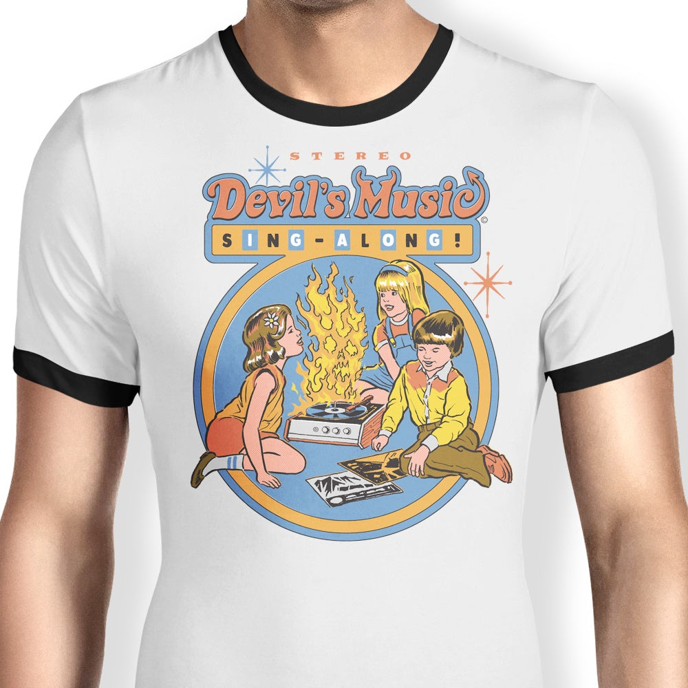 Devil'S Music Sing Along Ringer T-Shirts, Hoodie, Sweatshirt
