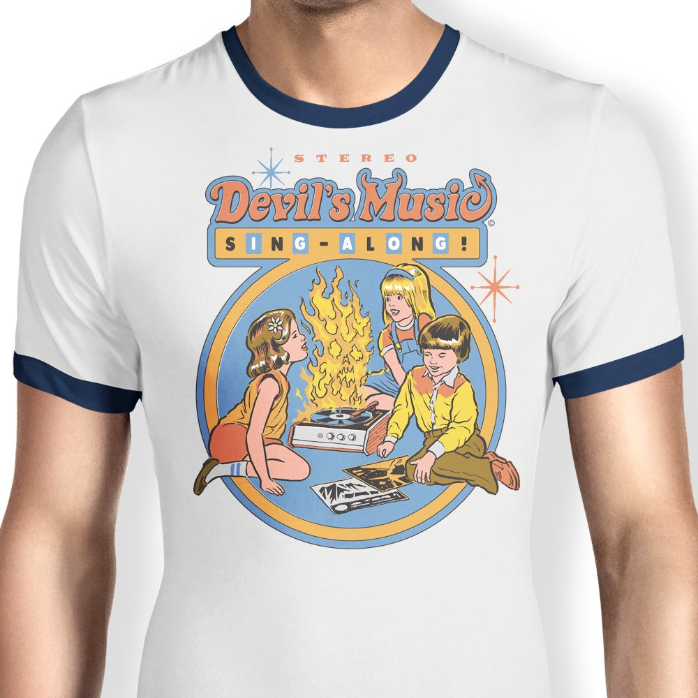 Devil'S Music Sing Along Ringer T-Shirts, Hoodie, Sweatshirt