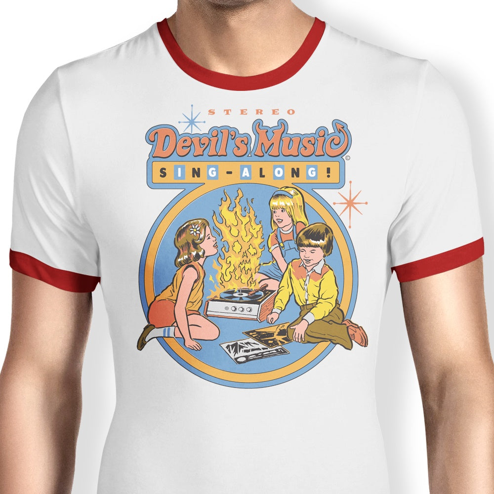 Devil'S Music Sing Along Ringer T-Shirts, Hoodie, Sweatshirt