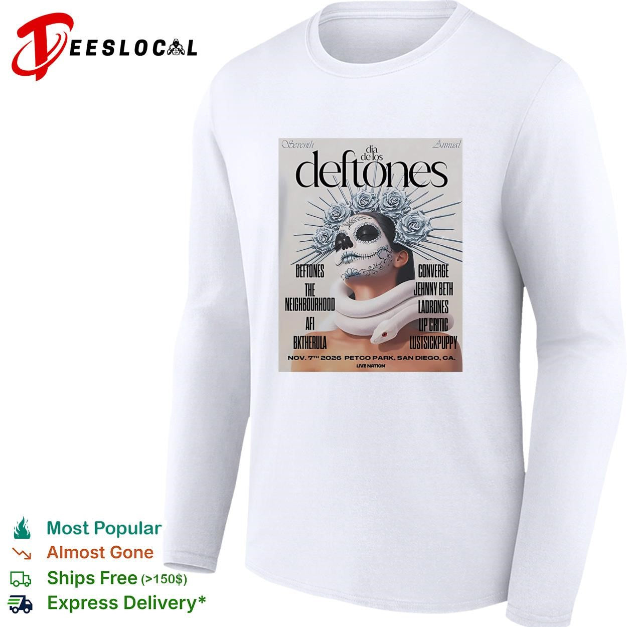 Dia De Los Deftones San Diego California 2026 At Petco Park On November 7 2026 shirt
