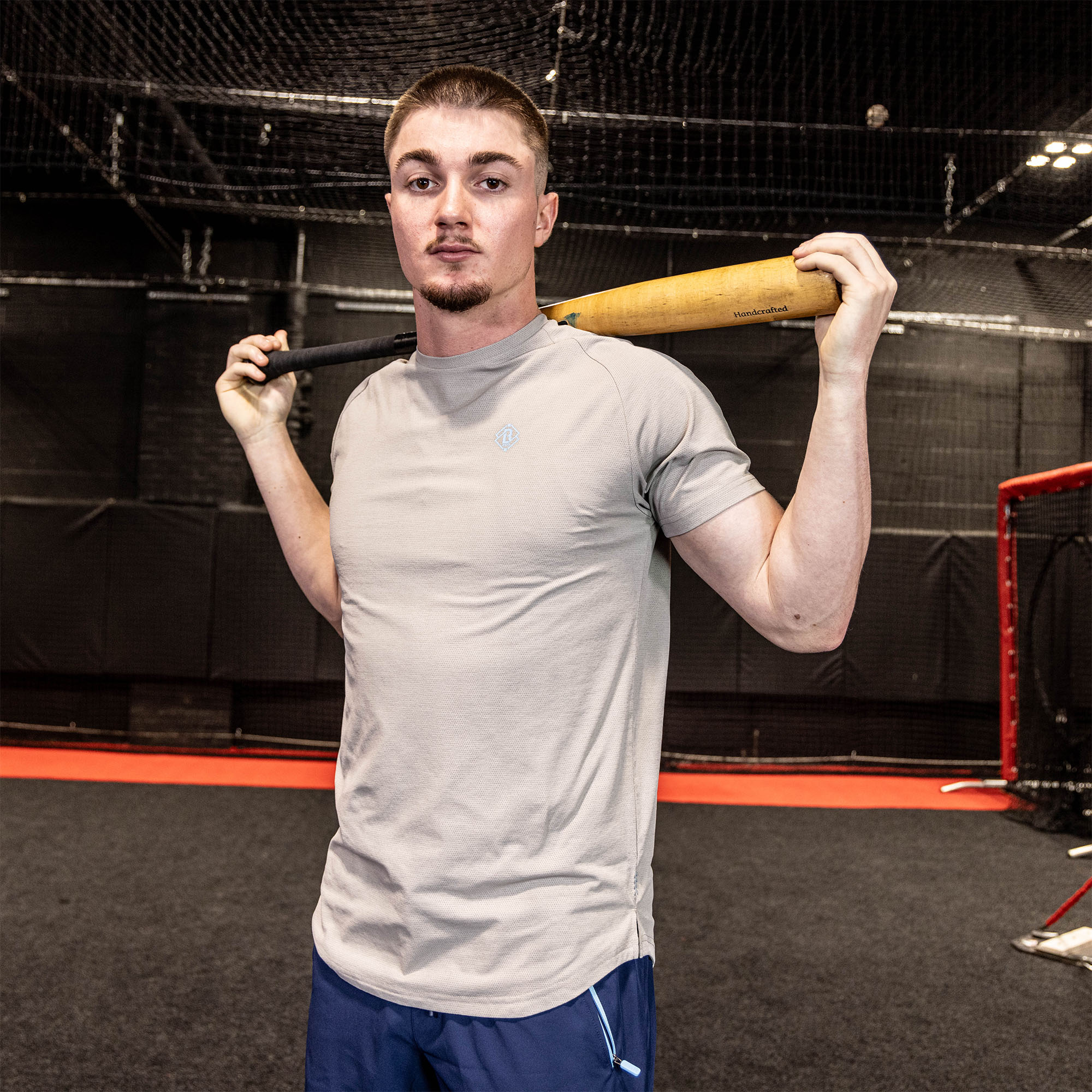 Diamond Tech Tee - Gray/Light Blue