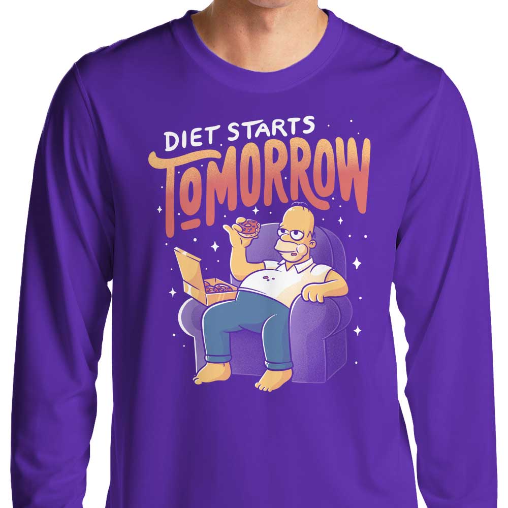 Diet Starts Tomorrow - Long Sleeve T-Shirt Hoodie, Sweatshirt | CiraTrend.com (Image 4)