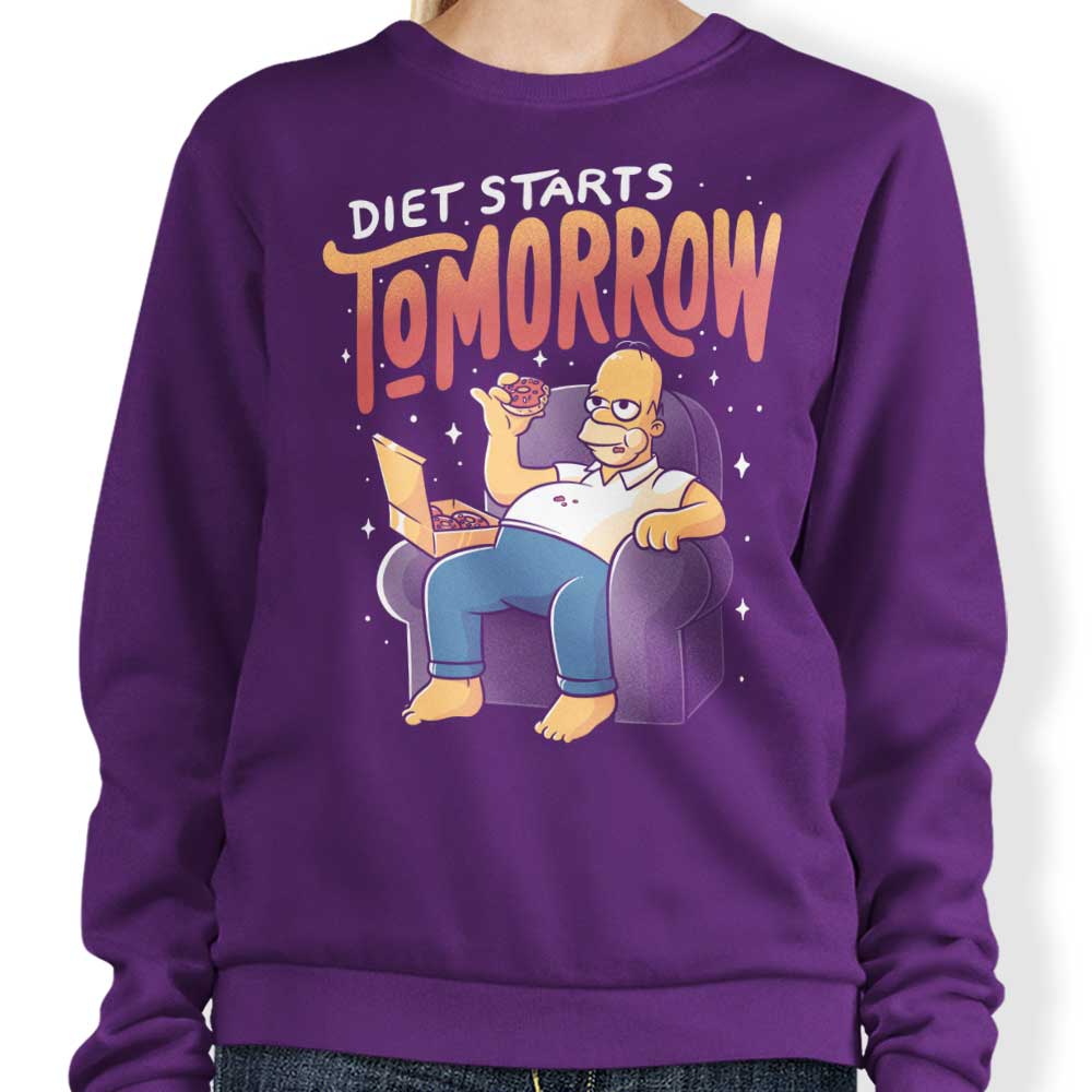 Diet Starts Tomorrow - Sweatshirt T-Shirts, Hoodie | CiraTrend.com (Image 4)