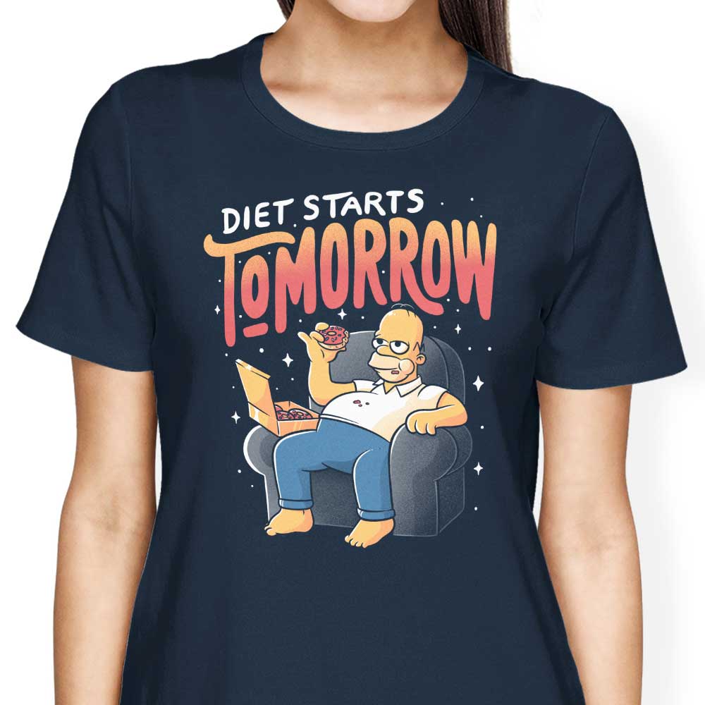 Diet Starts Tomorrow - Women's Apparel T-Shirts, Hoodie, Sweatshirt | CiraTrend.com (Image 3)