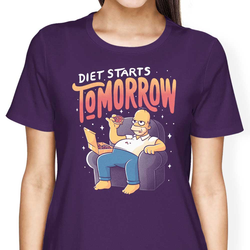 Diet Starts Tomorrow - Women's Apparel T-Shirts, Hoodie, Sweatshirt | CiraTrend.com (Image 5)