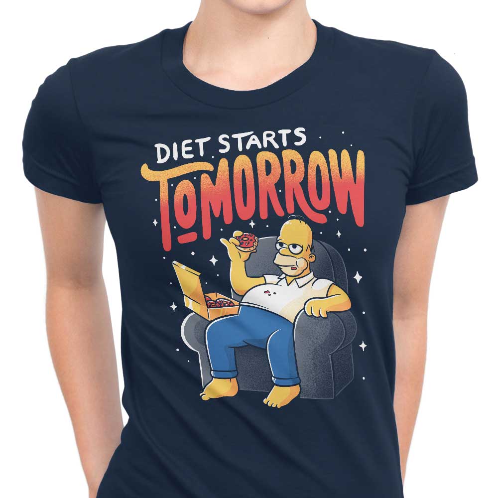 Diet Starts Tomorrow - Women's Apparel T-Shirts, Hoodie, Sweatshirt | CiraTrend.com (Image 1)
