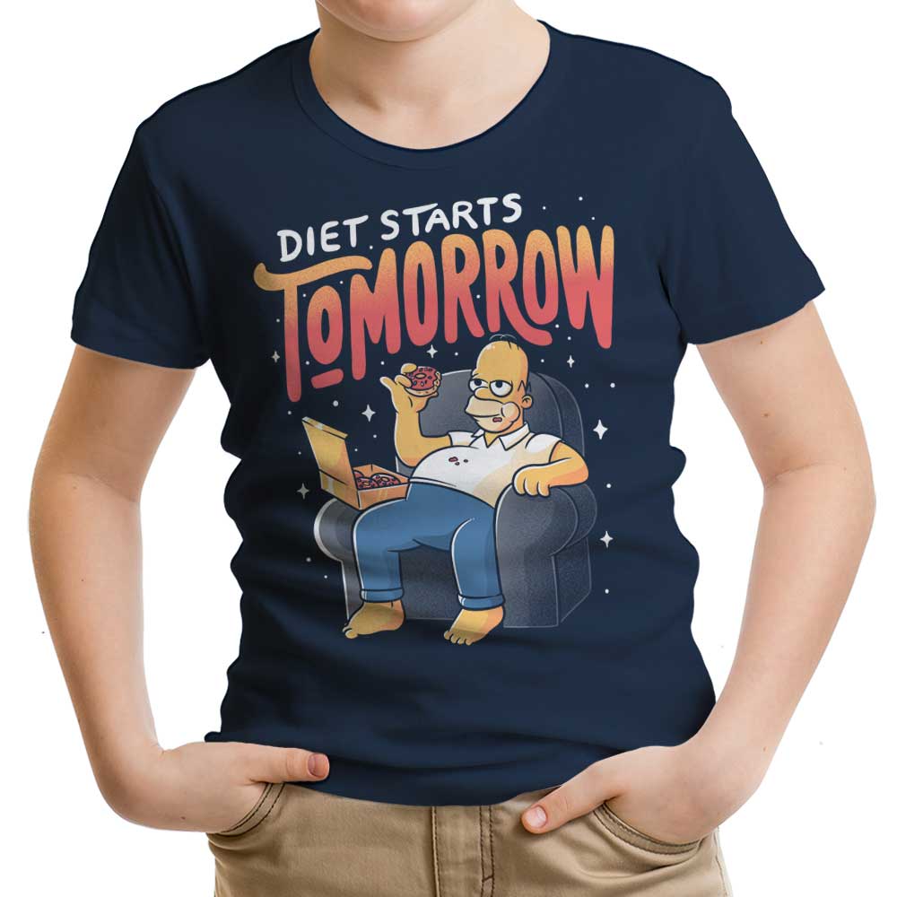 Diet Starts Tomorrow - Youth Apparel T-Shirts, Hoodie, Sweatshirt | CiraTrend.com (Image 1)