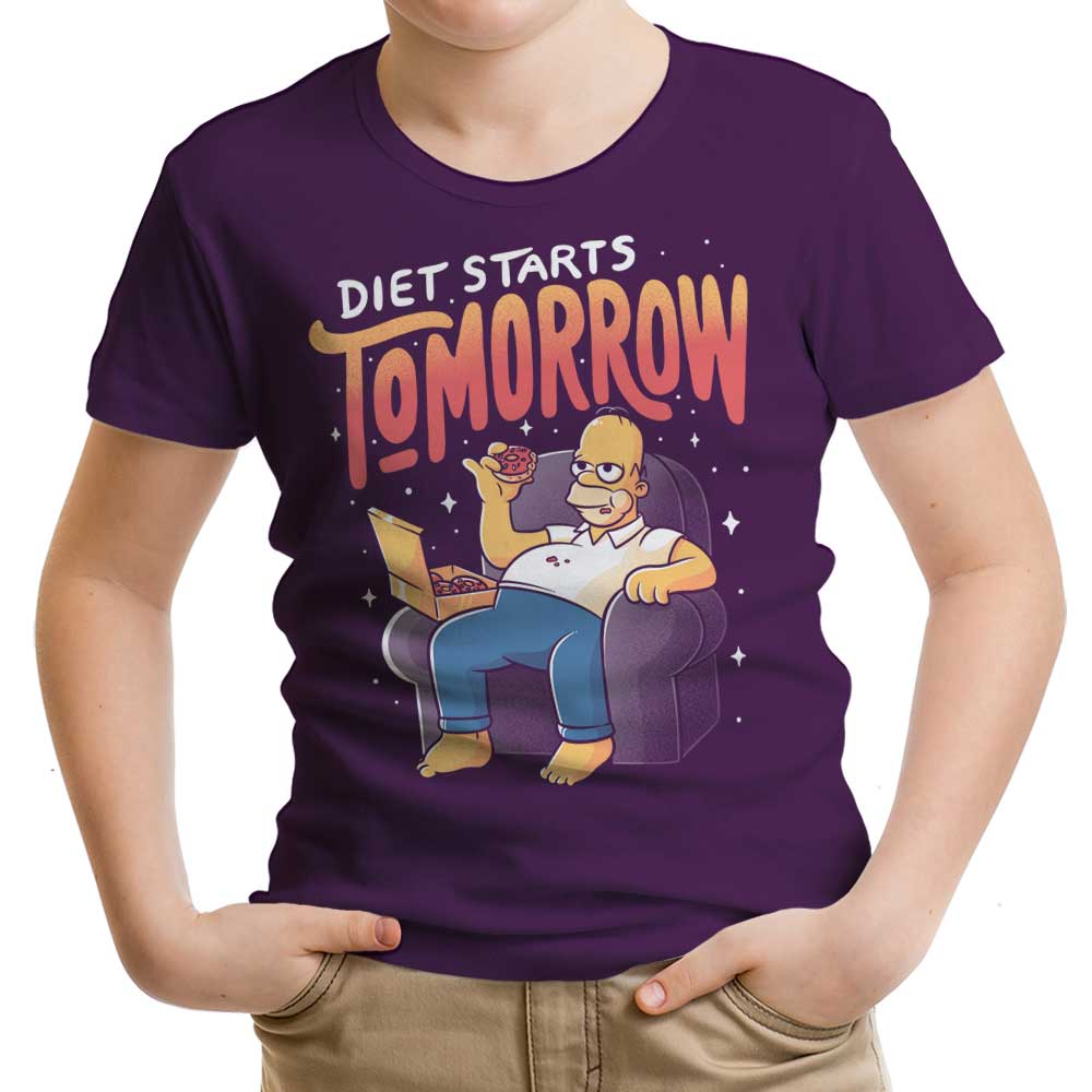 Diet Starts Tomorrow - Youth Apparel T-Shirts, Hoodie, Sweatshirt | CiraTrend.com (Image 4)