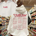 Different Ways Say I Love You In Book Quotes Sweatshirt, Bookish Sweater, Booktok Shirt, I Love You Hoodie, Aesthetic...