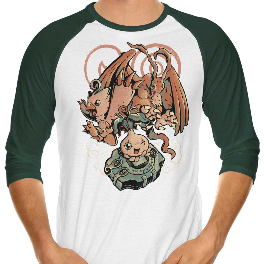 Digital Bird Evolution - 3/4 Sleeve Raglan T-Shirt Hoodie, Sweatshirt | CiraTrend.com (Image 4)
