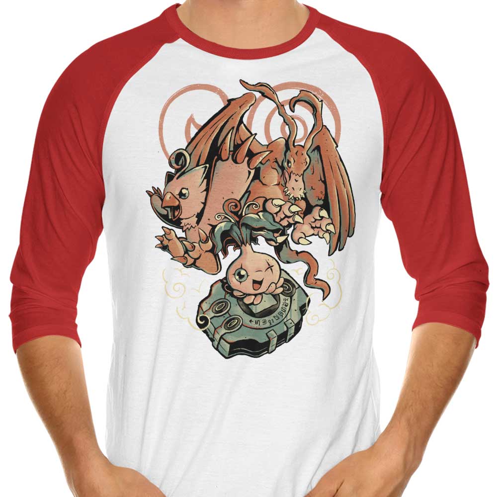 Digital Bird Evolution - 3/4 Sleeve Raglan T-Shirt Hoodie, Sweatshirt | CiraTrend.com (Image 3)