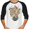 Digital Cat Evolution - 3/4 Sleeve Raglan T-Shirt Hoodie, Sweatshirt | CiraTrend.com (Image 1)