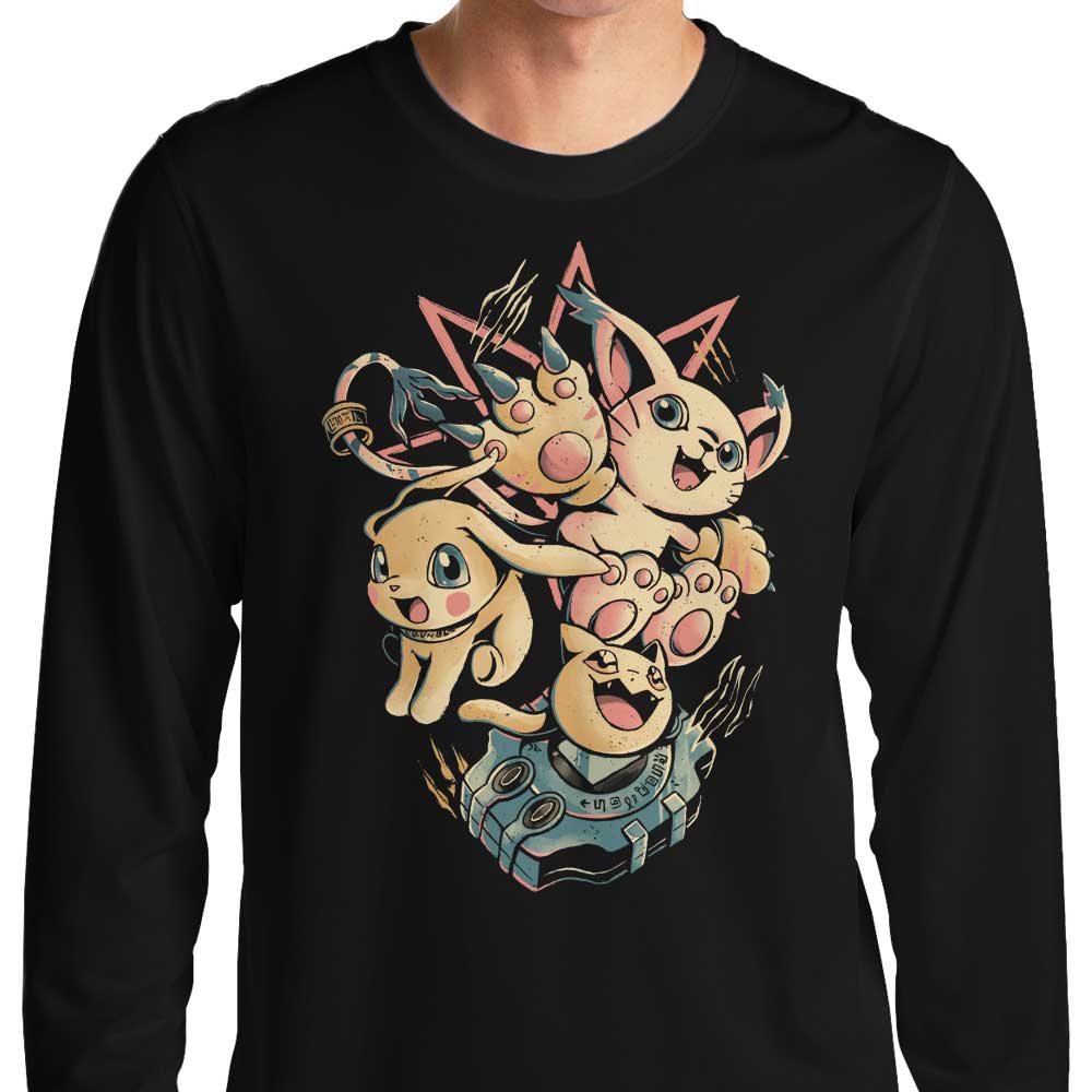 Digital Cat Evolution - Long Sleeve T-Shirt Hoodie, Sweatshirt | CiraTrend.com (Image 1)