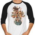 Digital Dino Evolution - 3/4 Sleeve Raglan T-Shirt Hoodie, Sweatshirt | CiraTrend.com (Image 1)