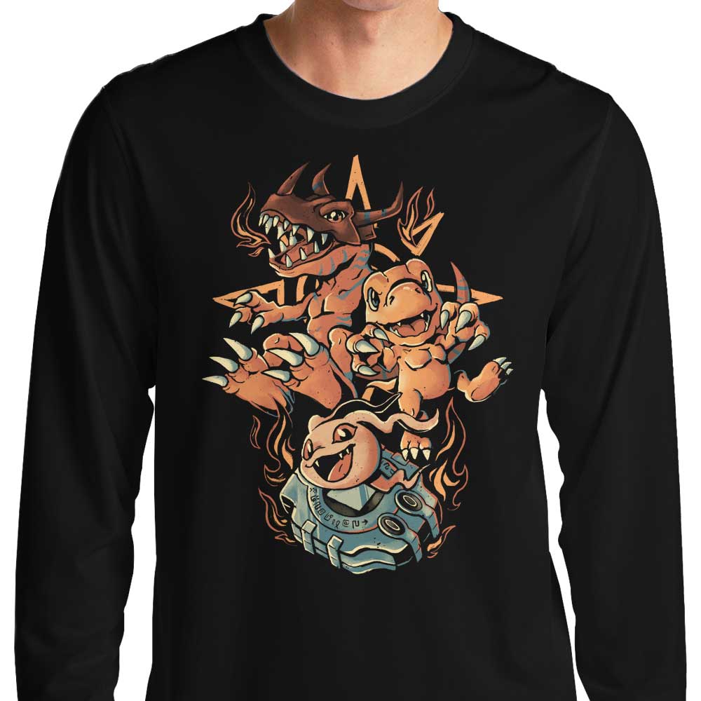 Digital Dino Evolution - Long Sleeve T-Shirt Hoodie, Sweatshirt | CiraTrend.com (Image 1)