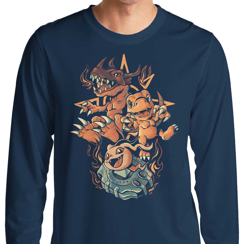 Digital Dino Evolution - Long Sleeve T-Shirt Hoodie, Sweatshirt | CiraTrend.com (Image 3)