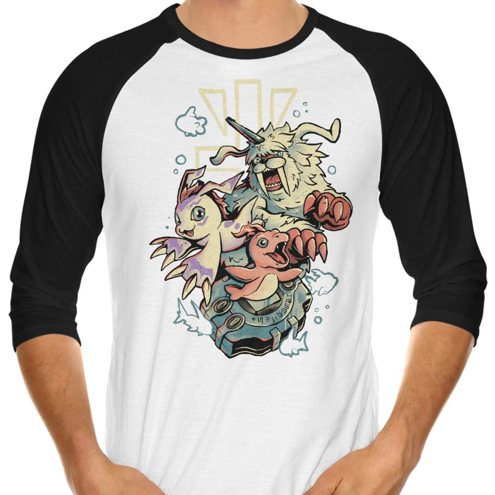 Digital Seal Evolution - 3/4 Sleeve Raglan T-Shirt Hoodie, Sweatshirt | CiraTrend.com (Image 1)