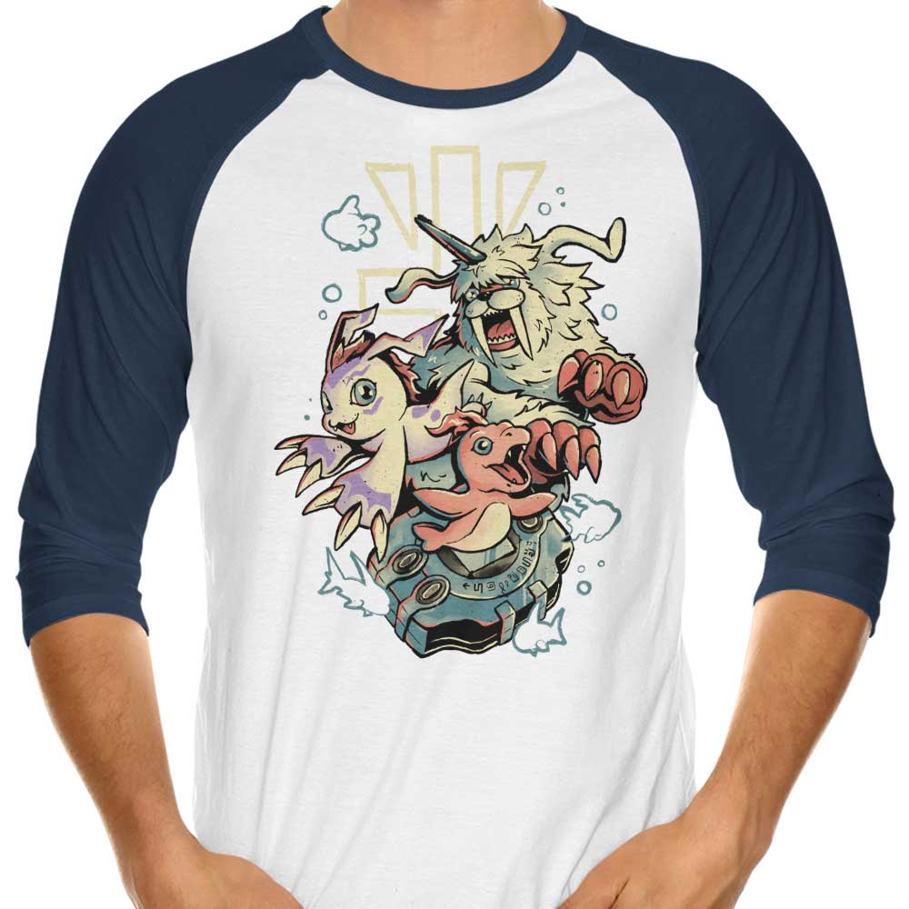 Digital Seal Evolution - 3/4 Sleeve Raglan T-Shirt Hoodie, Sweatshirt | CiraTrend.com (Image 3)