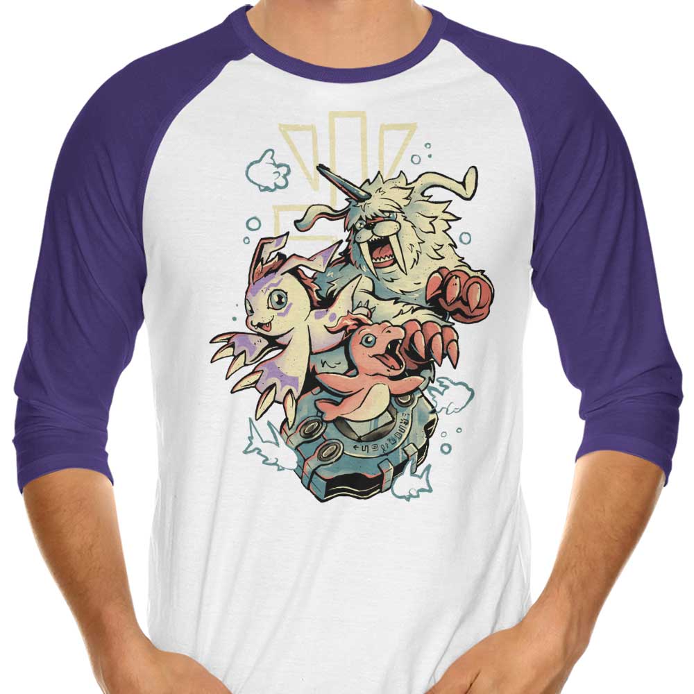 Digital Seal Evolution - 3/4 Sleeve Raglan T-Shirt Hoodie, Sweatshirt | CiraTrend.com (Image 4)